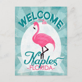 Cartão Postal Nápoles Flamingo Cor-de-Rosa-Rosa-Rosa-Rosa-Rosa-R