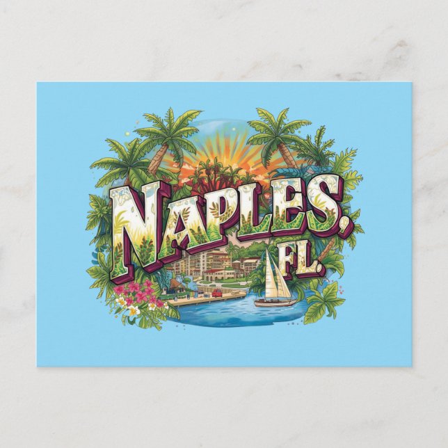 Cartão Postal Nápoles Flórida sonhando (Frente)