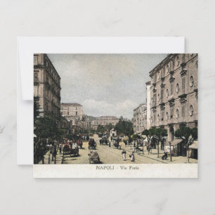 Cartão Postal Nápoles Napoli Itália Via Foria Estilo Vintage dos