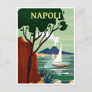Cartão Postal Napoli, Itália, fraldas de Viagens vintage italian