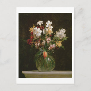 Cartão Postal Narcisses Blancs, Jacinthes et Tulipes, 1864