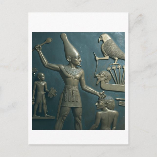 Cartão Postal Narmer First Pharaoh Victory Palette Art (Frente)
