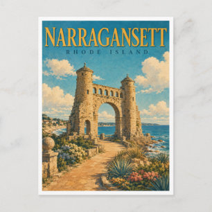 Cartão Postal Narragansett Rhode Island The Towers GeoSaga
