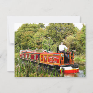 CARTÃO POSTAL NARROWBOATS CANAIS