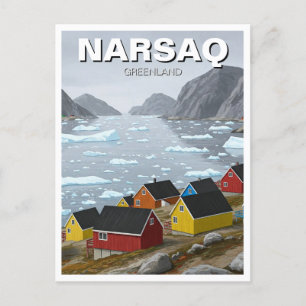 Cartão Postal Narsaq Viagem da Groenlândia