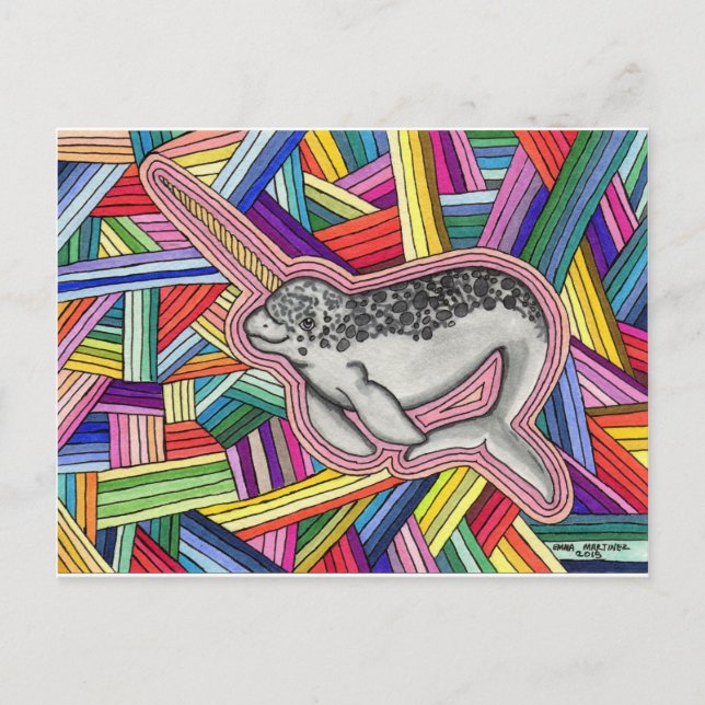 Cartão Postal Narwhal (Frente)
