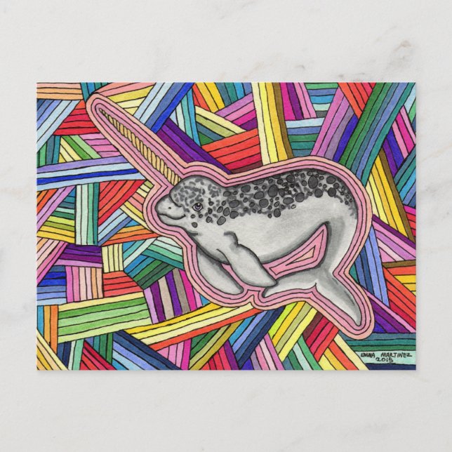 Cartão Postal Narwhal (Frente)