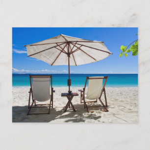 Cartão Postal Nas calmas sobre a praia