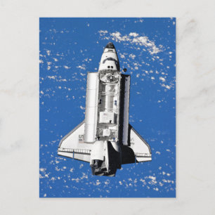 Cartão Postal NASA Ônibus Espacial Discovery em órbita da Terra