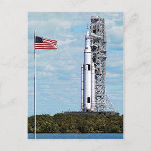 Cartão Postal NASA SLS Sistema de Lançamento Espacial Foguete na
