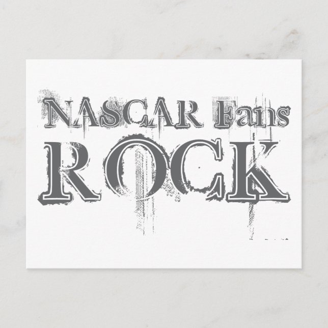 Cartão Postal NASCAR Fans Rock (Frente)