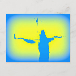 Cartão Postal nascente azul