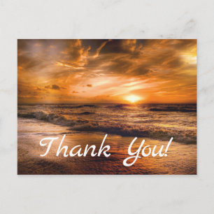 Cartão Postal nascente e paisagem marinha