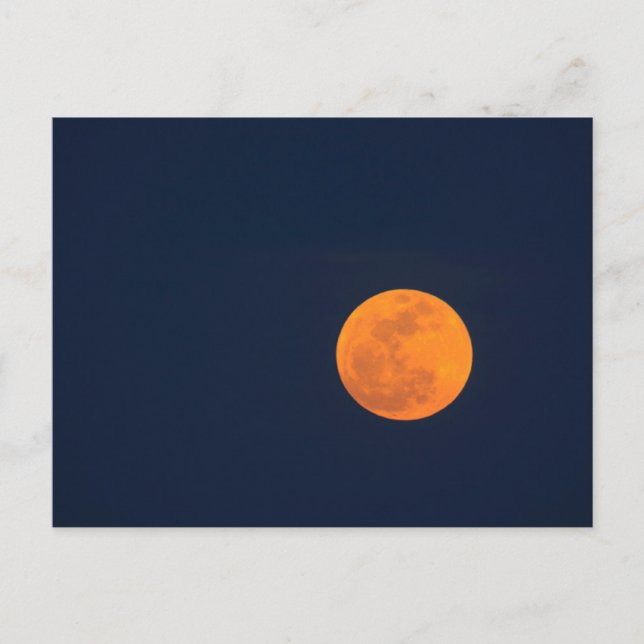 Cartão Postal Nascer da Lua da Super Lua | Savannah, Geórgia (Frente)