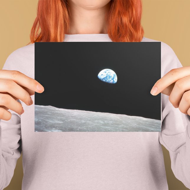 Cartão Postal Nascer da Terra (Earthrise Space Photo Postcard)
