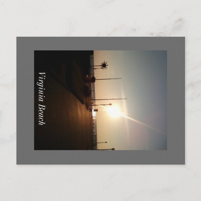 Cartão Postal Nascer do sol de Virginia Beach (Frente)