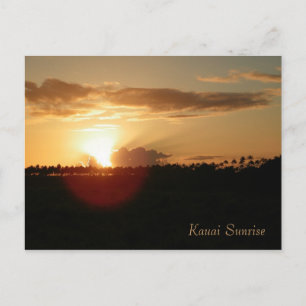 Cartão Postal Nascer do sol do Hawaiian de Kauai