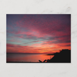 Cartão Postal Nascer do sol do inverno em Hampton do leste