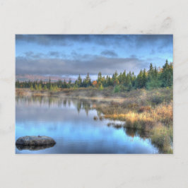 Cartão Postal Nascer do sol do outono no lago Maine Moosehead
