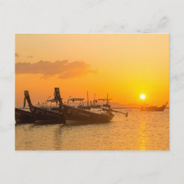 Cartão Postal Nascer do sol em Pak Meng, Trang, Tailândia
