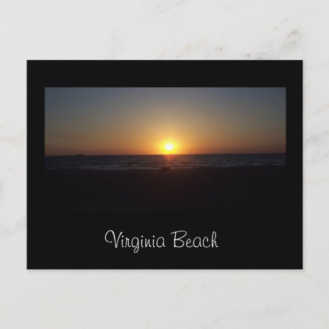 Cartão Postal Nascer do sol em Virginia Beach (Frente)