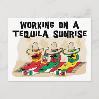 Cartão Postal Nascer do sol mexicano engraçado do Tequila