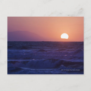 Cartão Postal Nascer do Sol Sobre a Baía de Malaga