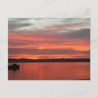 Cartão Postal Nascer do sol sobre o Hudson.