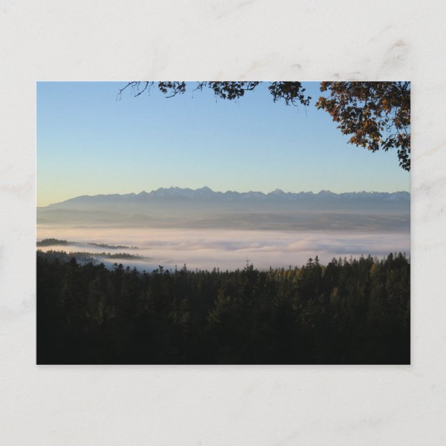 Cartão Postal Nascer do sol sobre Tatras (Frente)