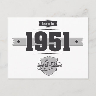 Cartão Postal Nascer em 1951 (Escuro&Escuro)