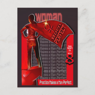 Cartão Postal Nascer feminino perfeito: Feliz Dia das Mulheres 8