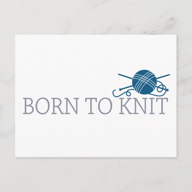 Cartão Postal Nascer Para Knit (Frente)