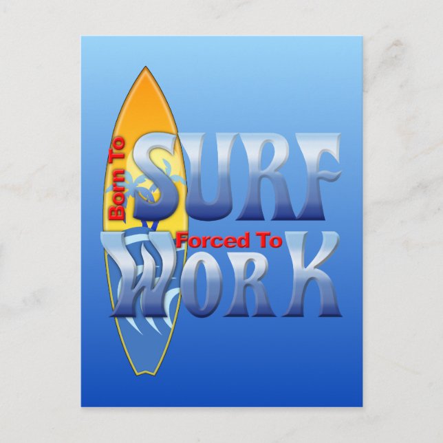 Cartão Postal Nascer Para Surf (Frente)