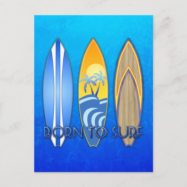 Cartão Postal Nascer Para Surf (Frente)