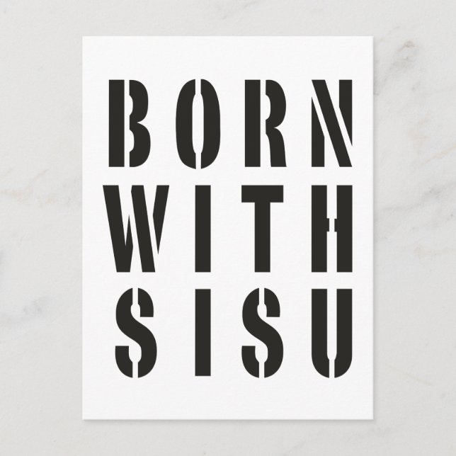 Cartão Postal Nascido Com Sisu (Frente)
