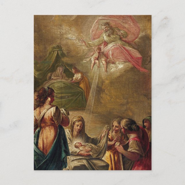 Cartão Postal Nascimento da Virgem por Francesc Pla i Duran (Frente)