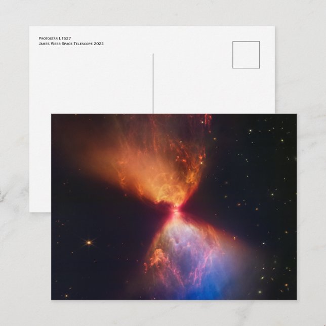 Cartão Postal Nascimento de Star, James Webb Space Telescope 202 (Frente/Verso)