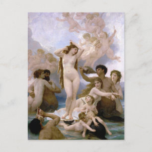 Cartão Postal Nascimento de Vênus por William-Adolphe Bouguereau