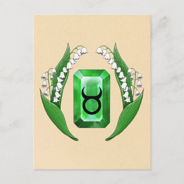 Cartão Postal Nascimento Mês Maio Taurus (Frente)