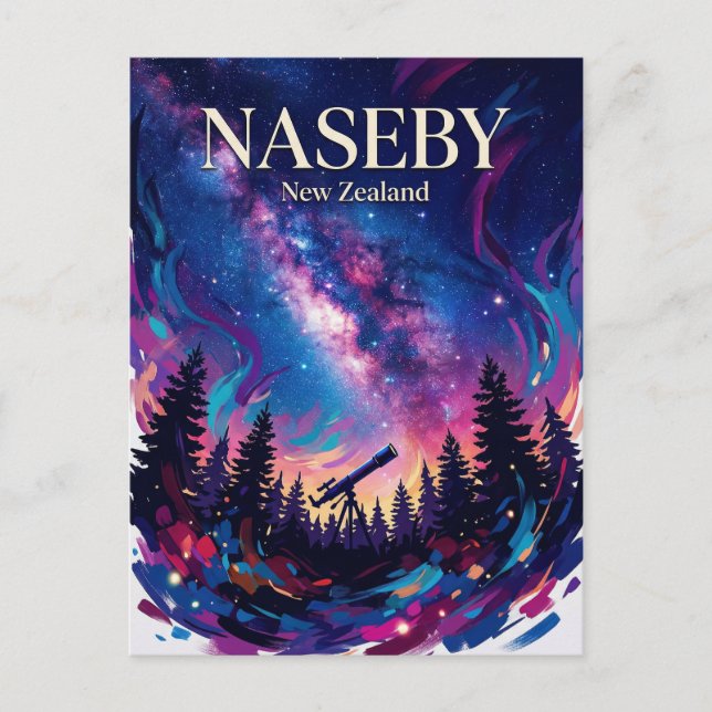 Cartão Postal Naseby Nova Zelândia (Frente)