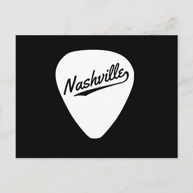 Cartão Postal Nashville Guitar Pick (Frente)