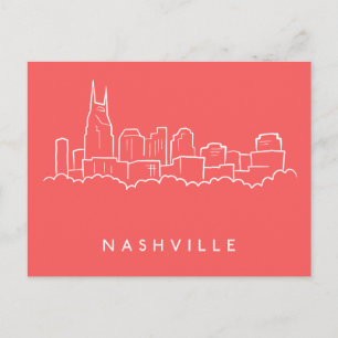 Cartão Postal Nashville Skyline