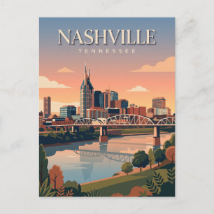 Cartão Postal Nashville Skyline EUA