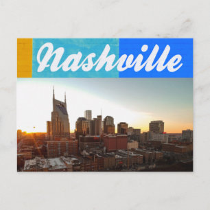 Cartão Postal Nashville Tennessee City Scape Beauful