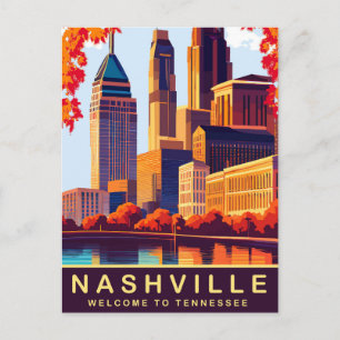 Cartão Postal Nashville, Tennessee, EUA, Viagem