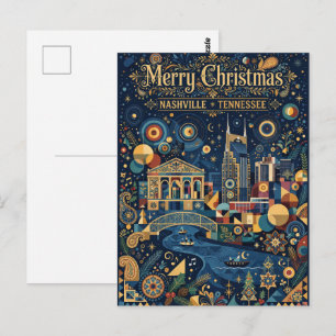 Cartão Postal Nashville, Tennessee, Feliz Natal