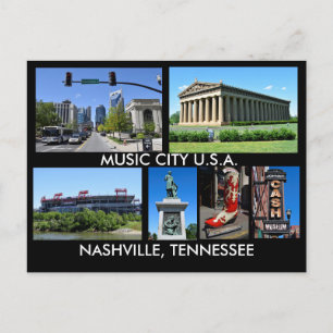 Cartão Postal Nashville Tennessee Music City USA