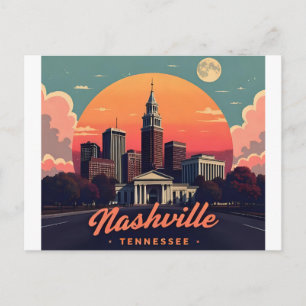 Cartão Postal Nashville Tennessee retro horizonte