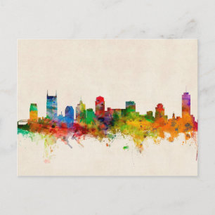 Cartão Postal Nashville Tennessee Skyline Cityscape