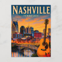 🎸 Nashville Tennessee Skyline E Music Row